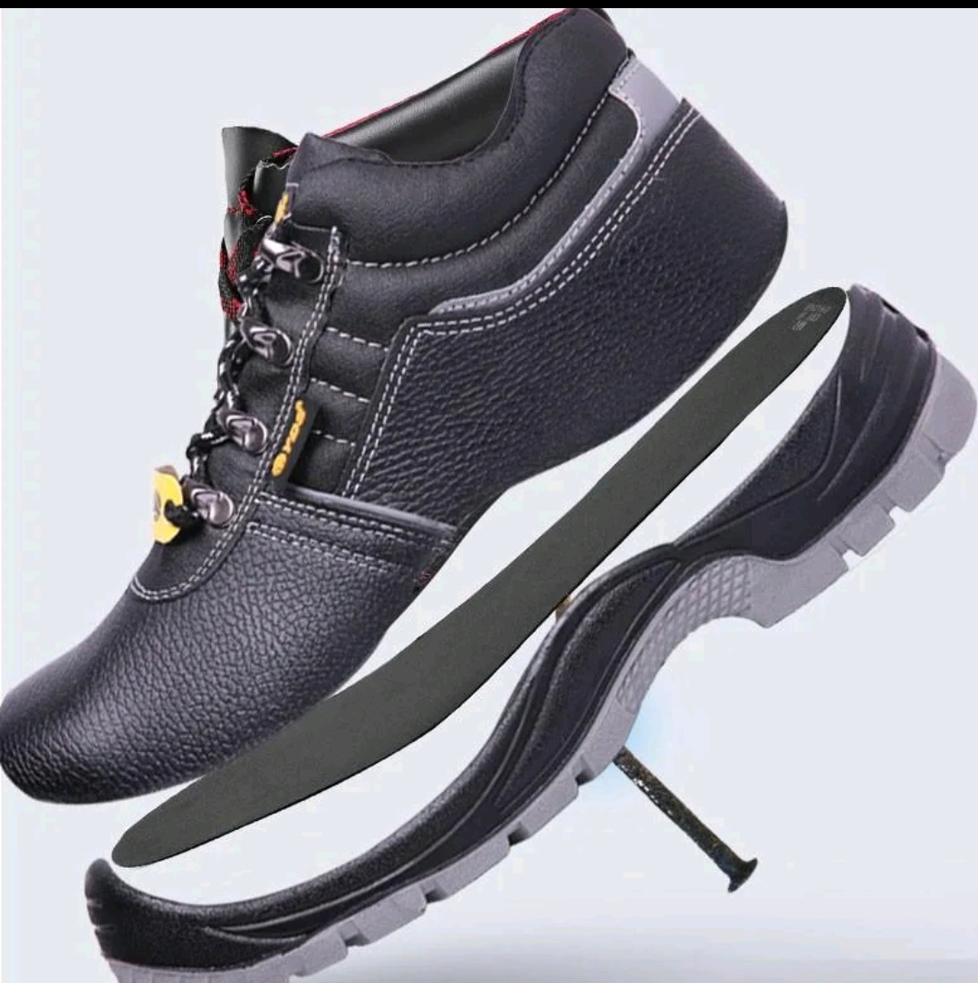 Breathable steel-toed safety work shoes with reflective strips | Shopee ...