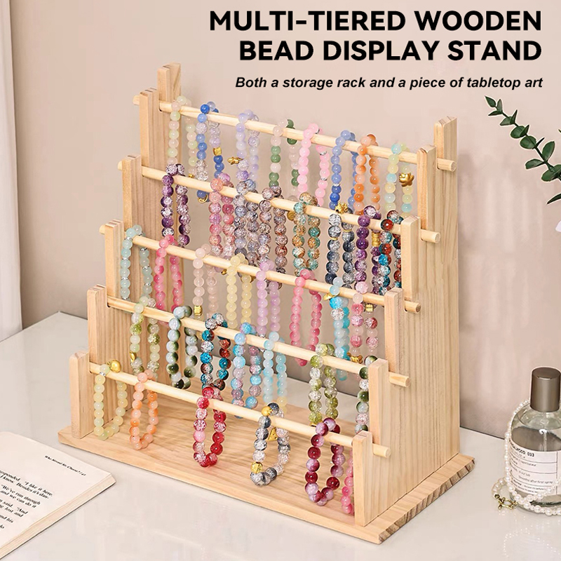 Solid Wooden Bracelet Display Rack Jewelry Organizer Storage Rack Watch ...