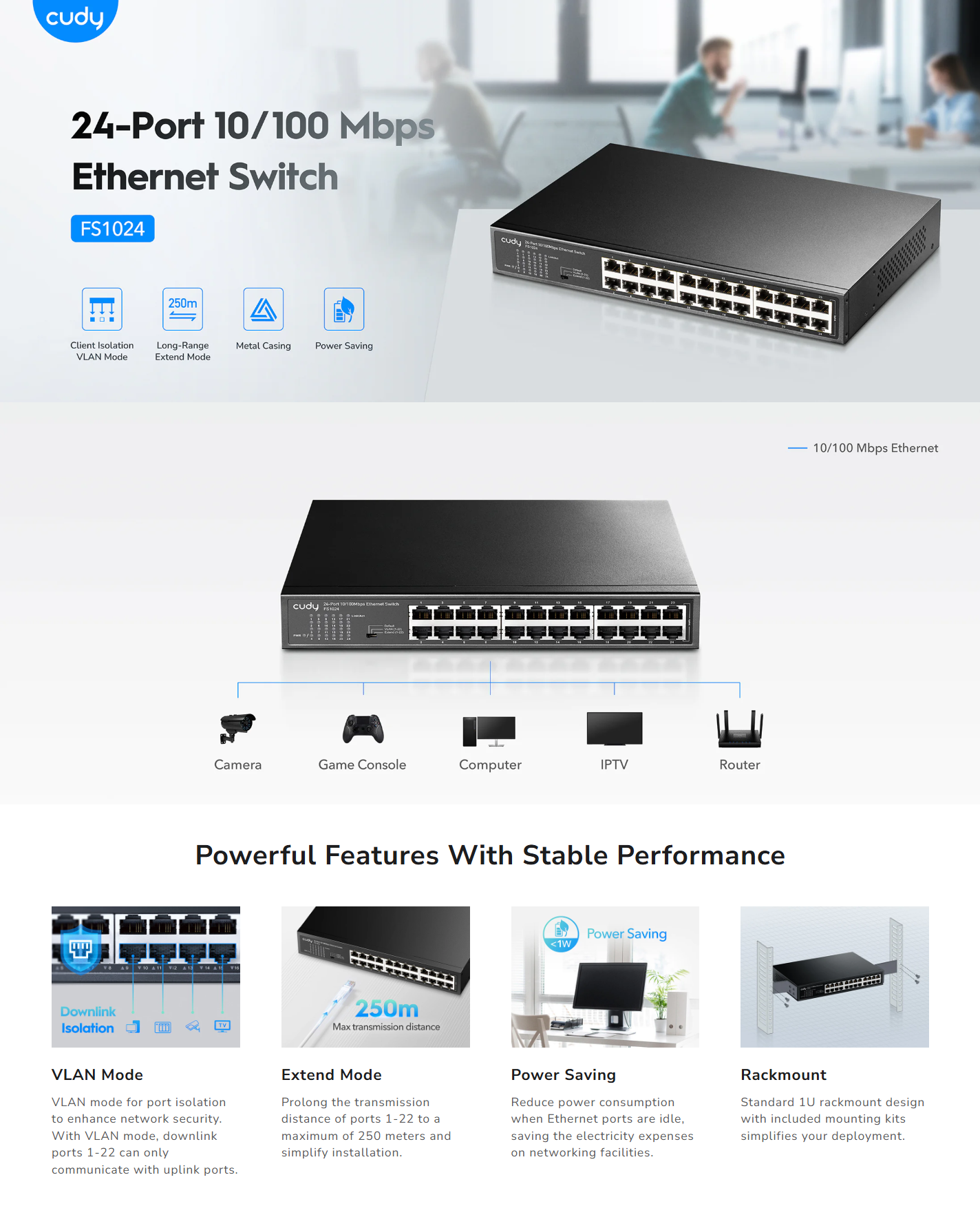 Cudy FS105 5-Port / FS108 8-Port / FS1016 16-Port / FS1024 24-Port ...