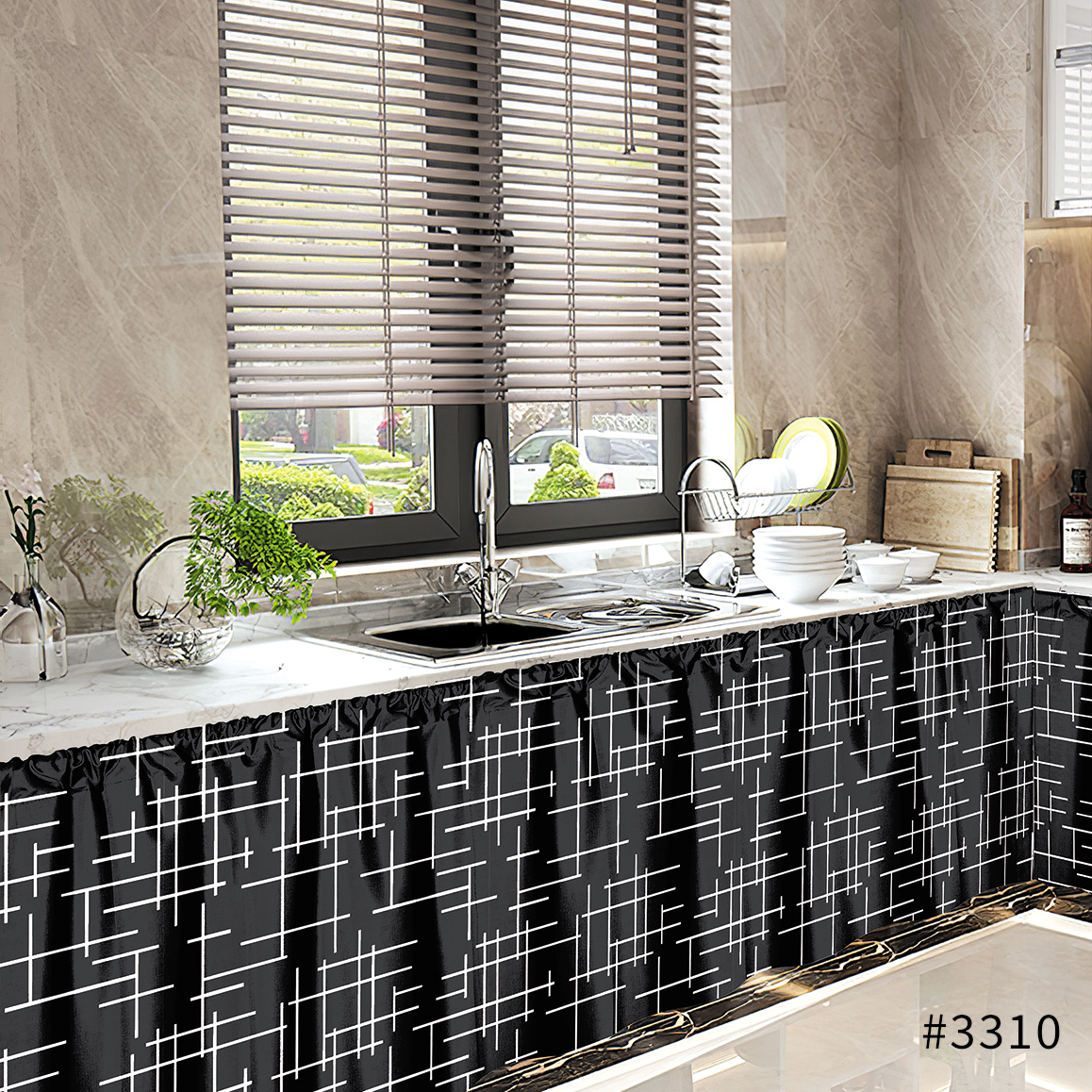 Buy 2 Take 2 = 4pcs Makapal Lababo Kitchen Curtain Kurtina Sale Free ...