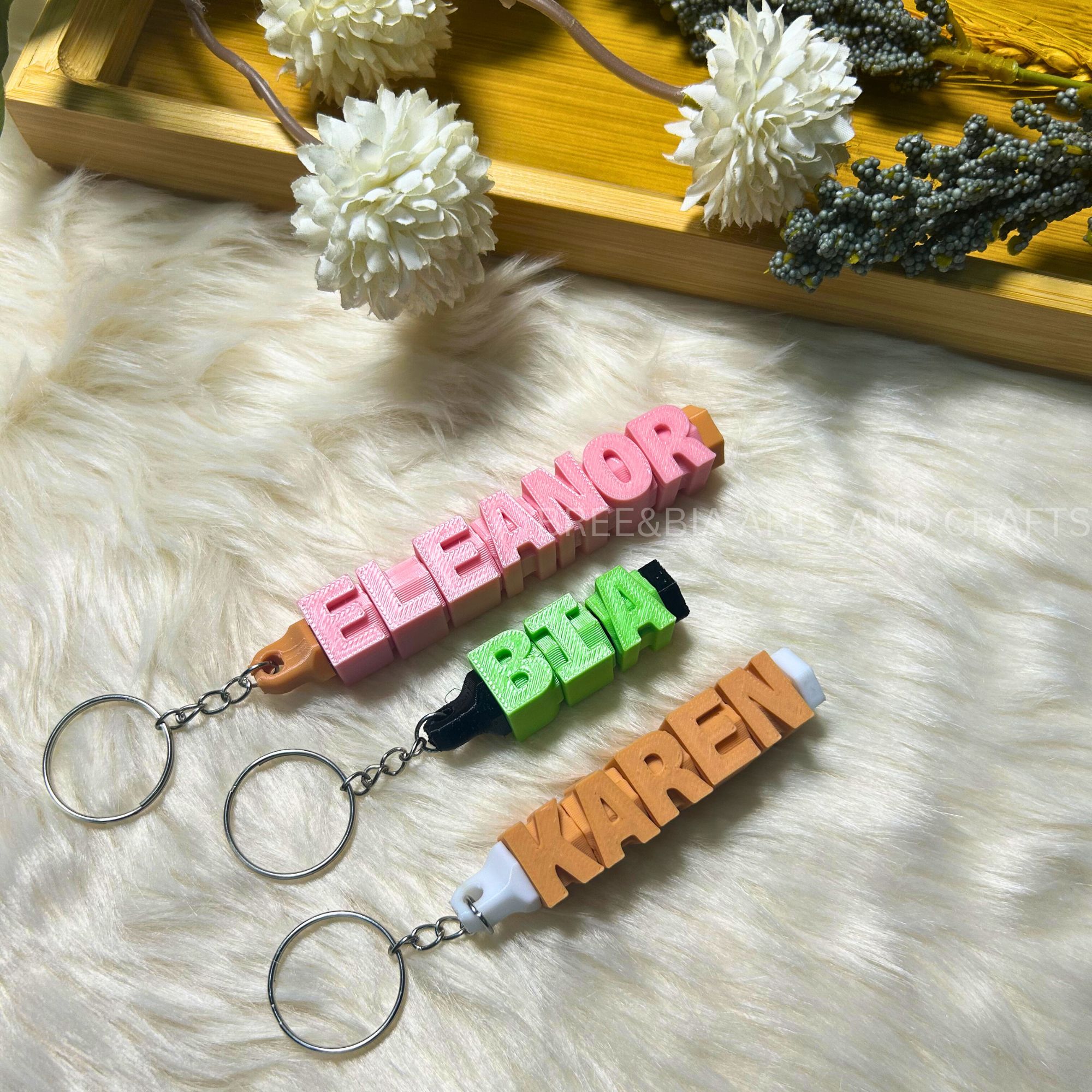 Custom Rotating Name Keychain – Personalized Keychain Gift with Custom ...