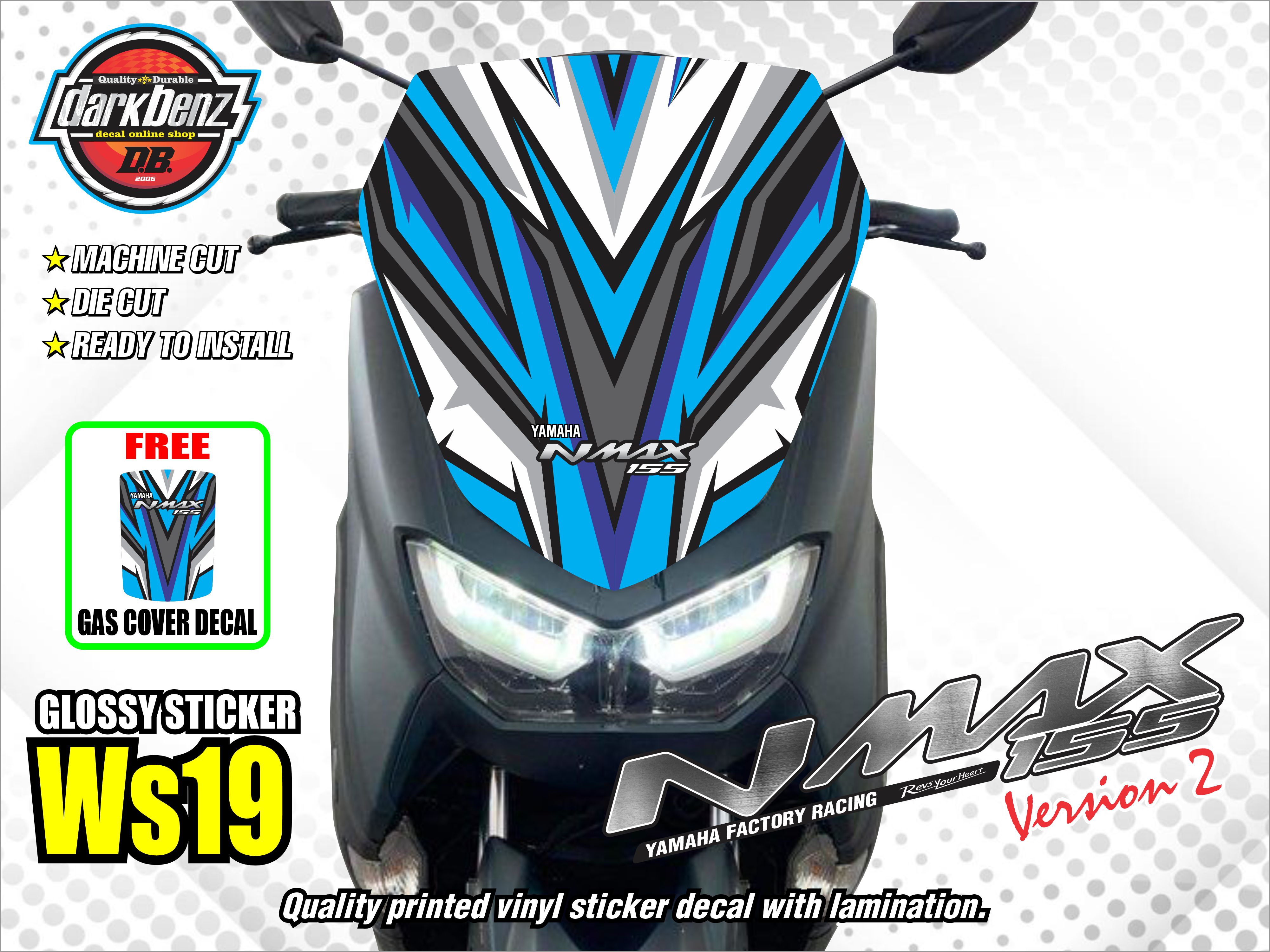 Yamaha Nmax 155 Version 2 New Concept Quality Printed Sticker Decals ...