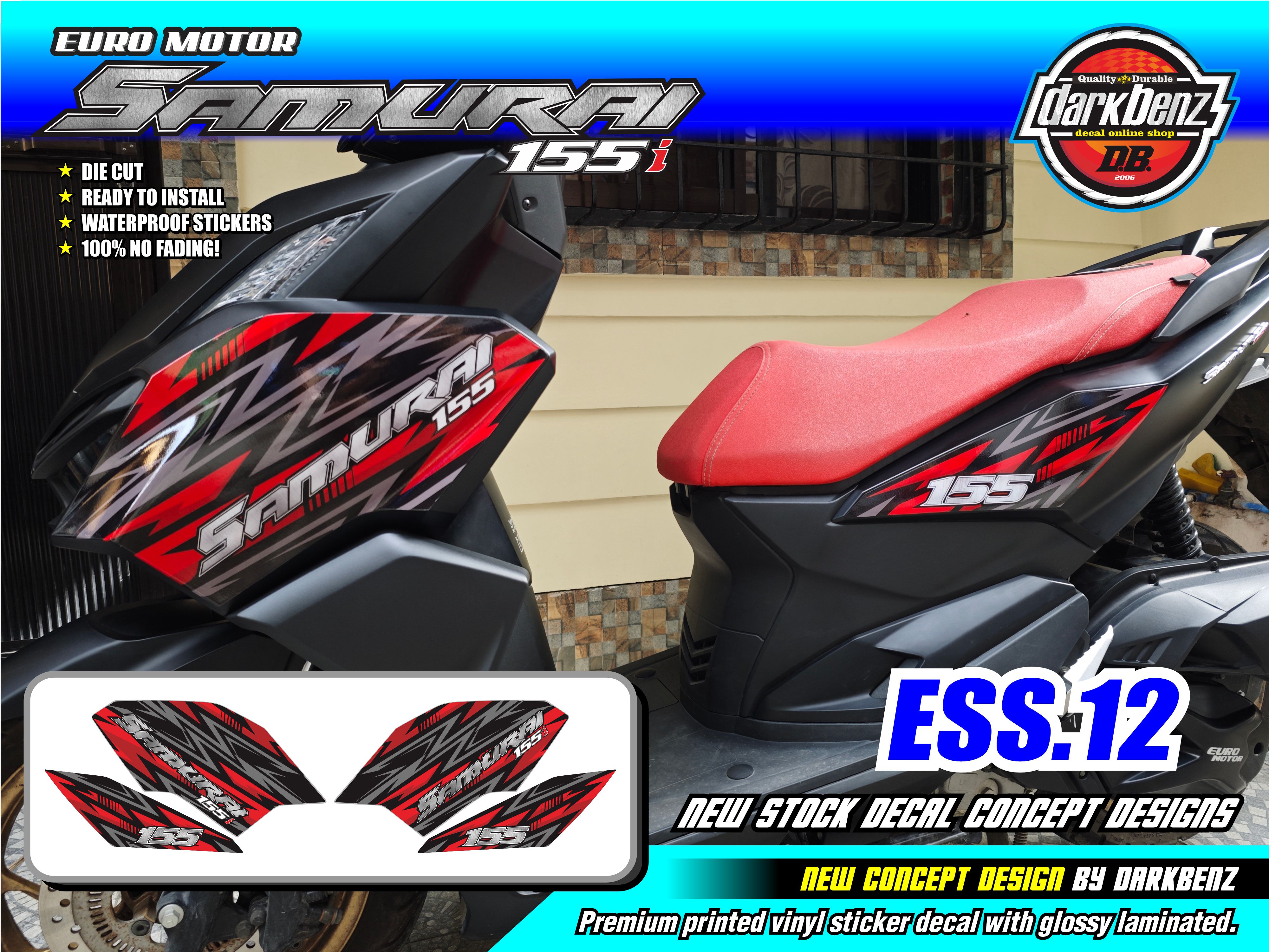 Euro Motor Samurai 155i New Stock Decal Concept Quality Printed Sticker ...