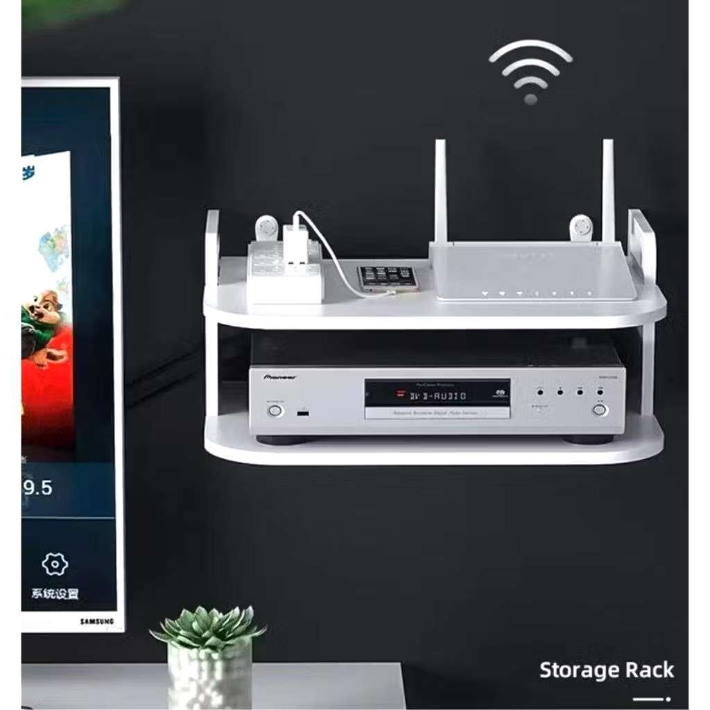 Wall Set Top Box Rack Punching Living RoomTV Wall Set-top Box Rack ...