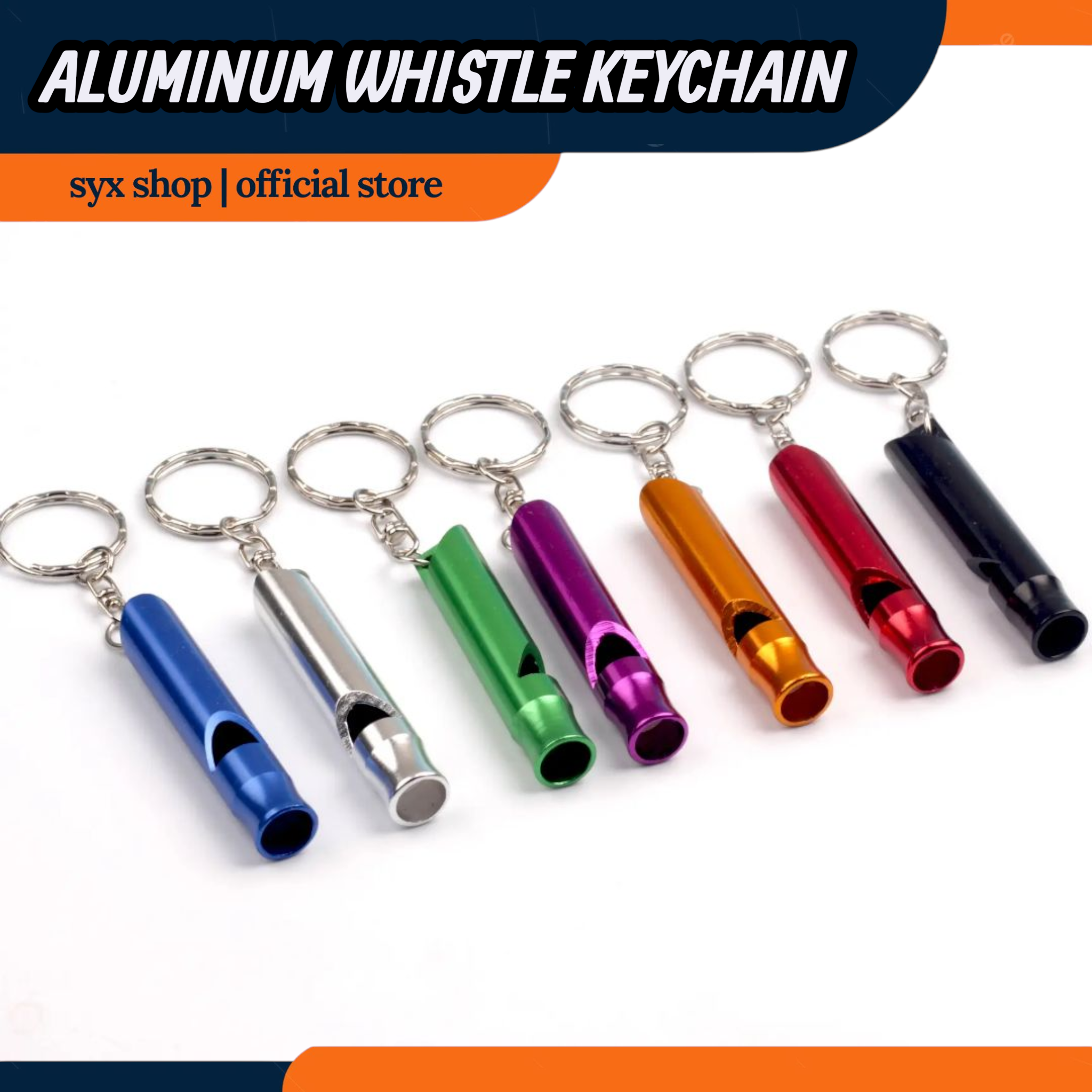 Aluminum Metal Tube Keychain Emergency Whistles outdoor survival kit ...