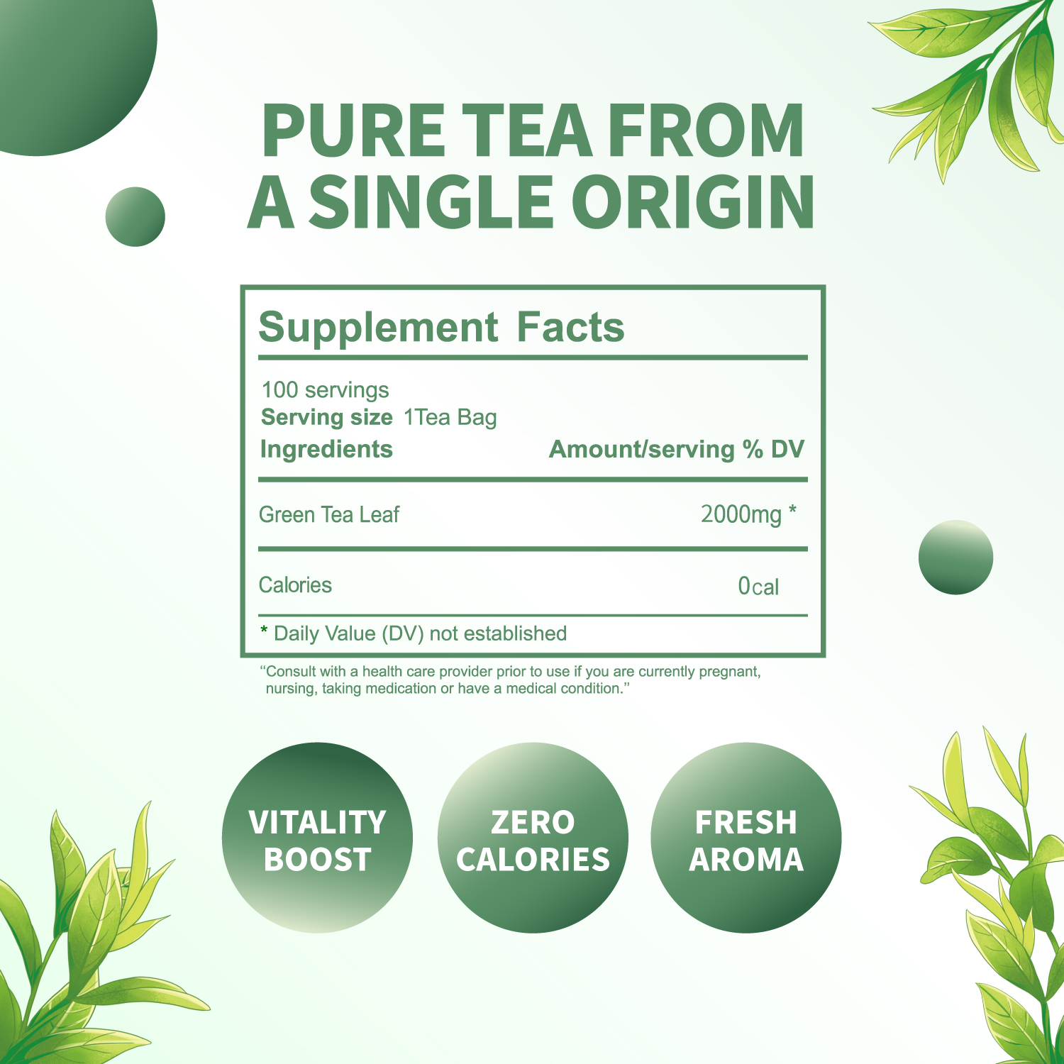 Organic Green Tea | 100 Tea Bags | Yama Single-Origin | Premium Quality ...