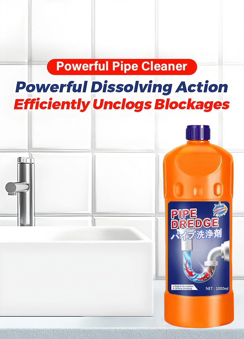 Drain cleaner Pipe unclogging agent Dissolving pipe blockages ...