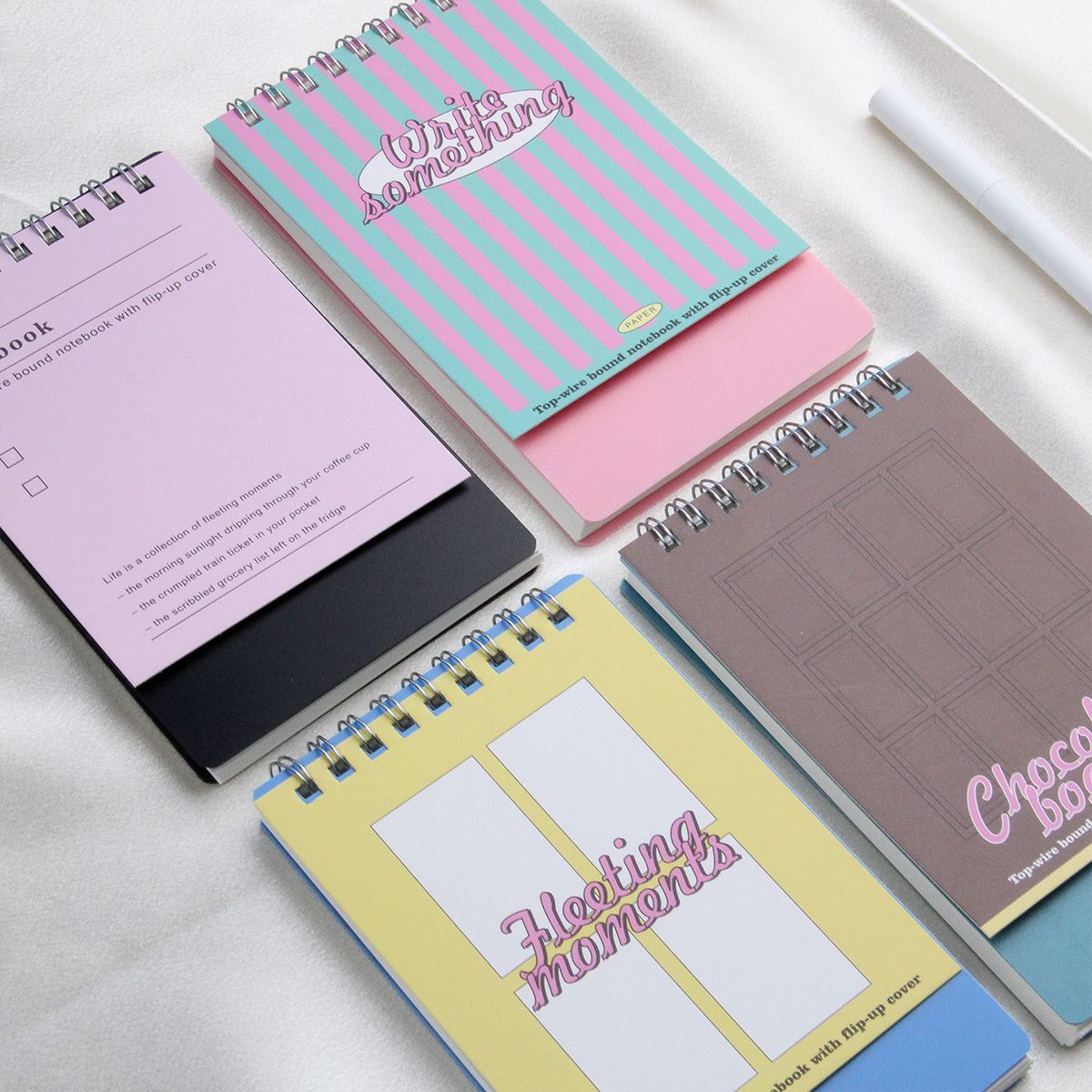 4 PCS 50-page spiral notebook, compact, thickened, silky smooth paper ...