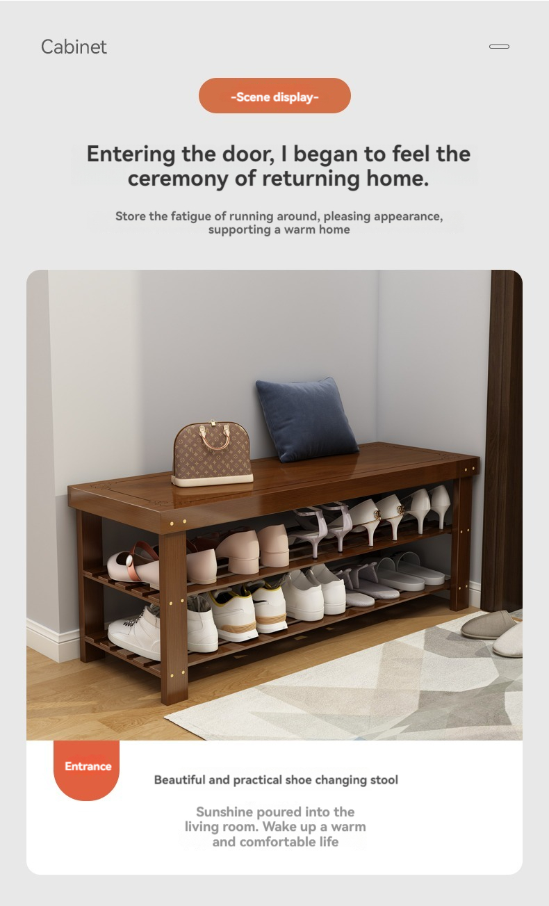 Wooden Shoe Changing Long Bench Carved Design Solid Wood Stool Bench ...