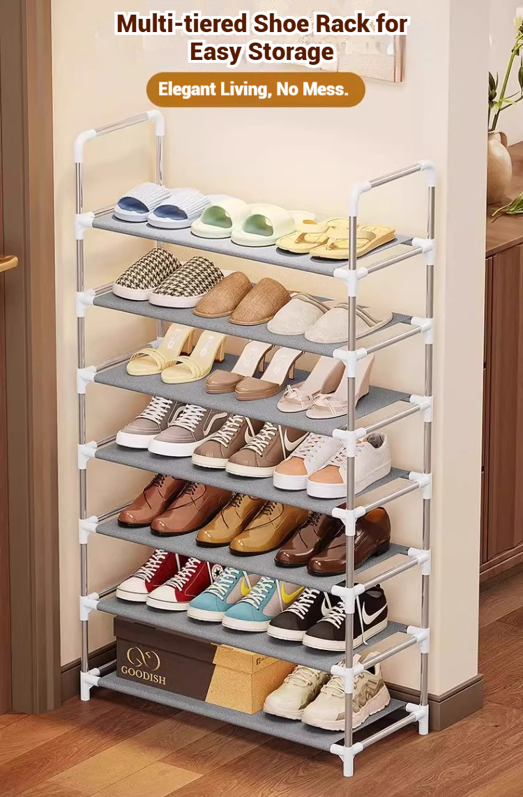 FURNISH FIESTA Simple Shoe Rack Stockable Shoes Organizer Storage ...