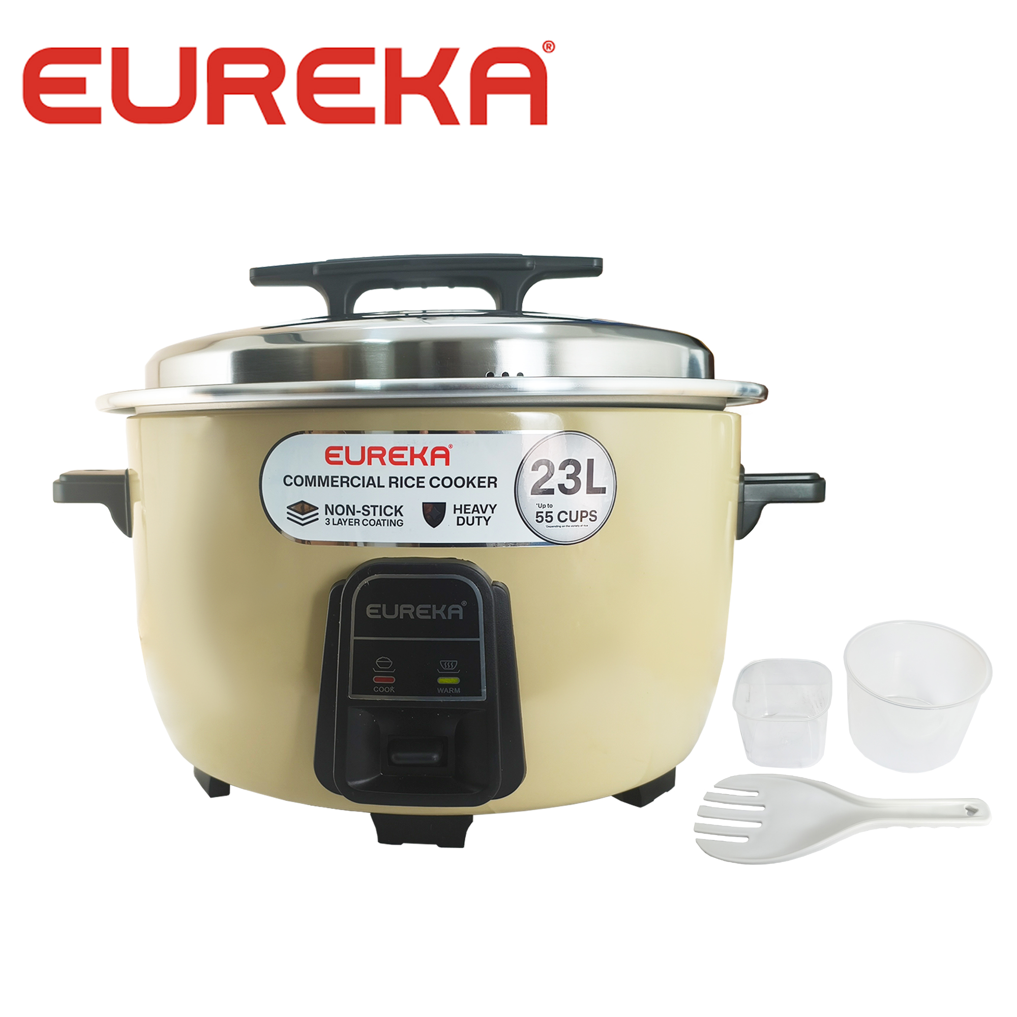 Eureka by Winland 23L Drum Type Rice Cooker Heavy Duty Non-stick Pot w ...