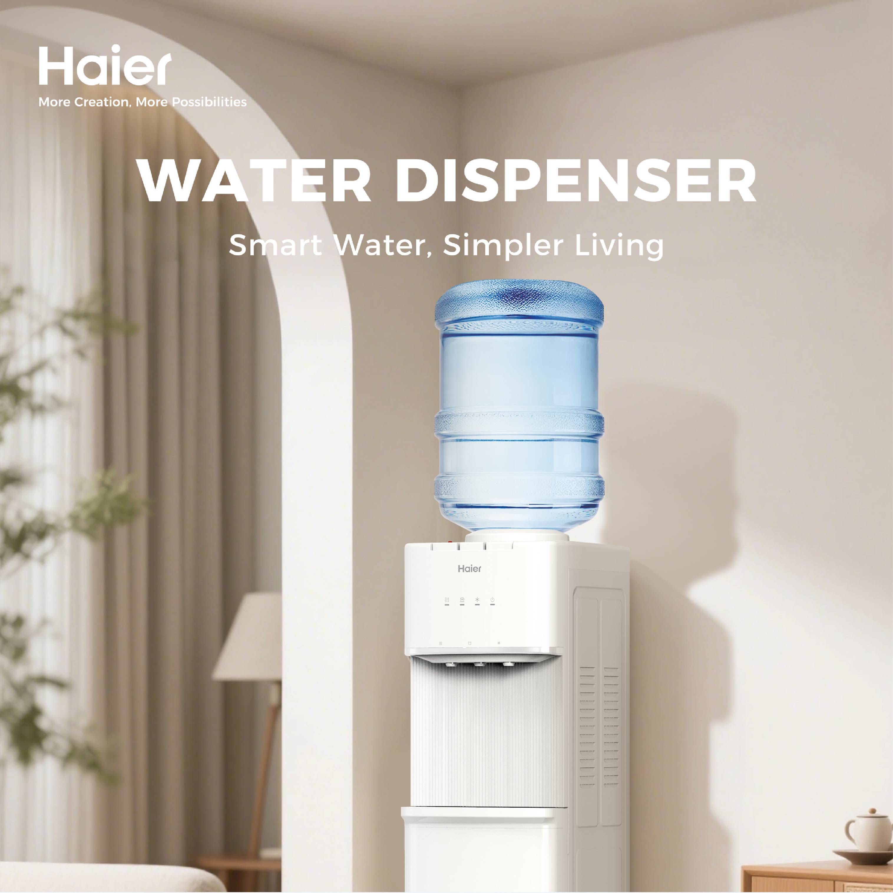 Haier HDC-TB3B1W-PH Chill Quick Dispense Comfort Top Load Freestanding ...