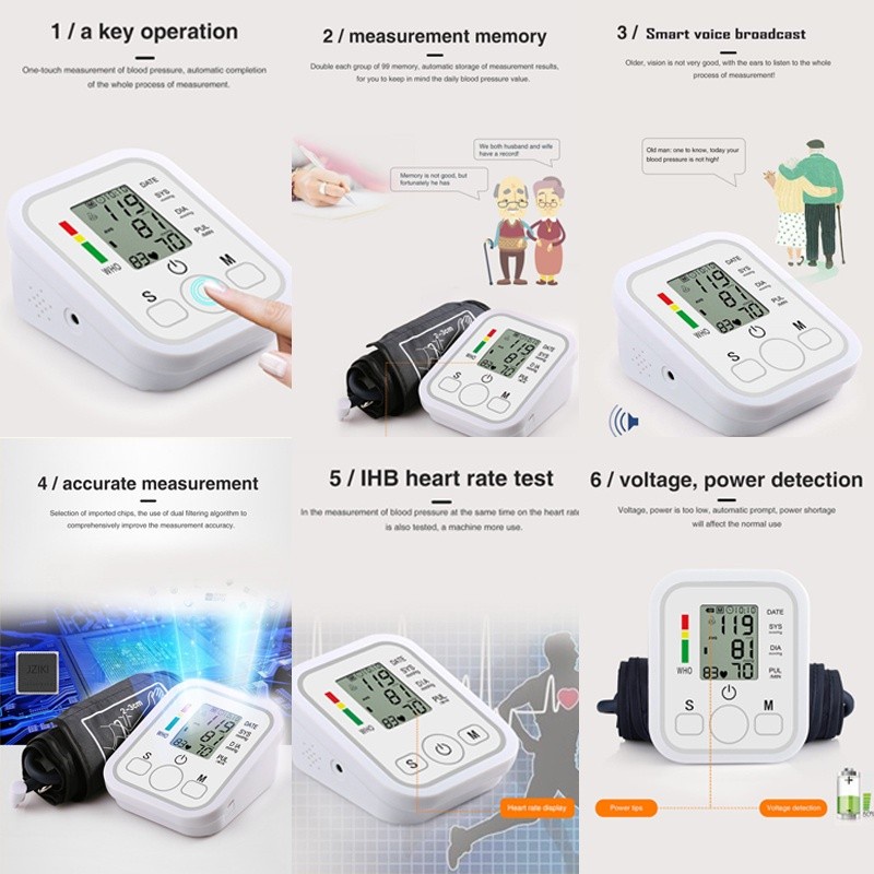 Automatic Electronic Blood Pressure Reader | Shopee Philippines