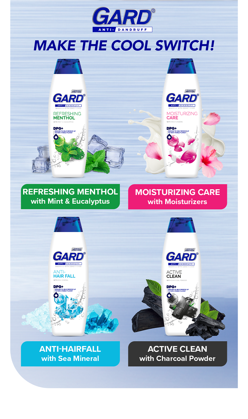 Gard Anti-Dandruff Active Clean Shampoo - with Charcoal Powder, for ...