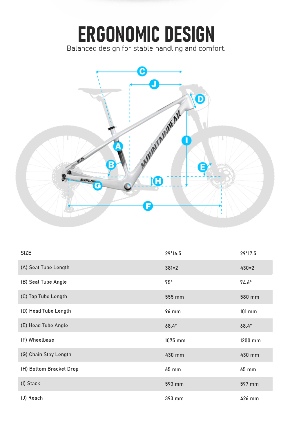 MOUNTAINPEAK EXPLORE 2026 29er Carbon Frame MTP Boost Thru Axle W/Bb ...
