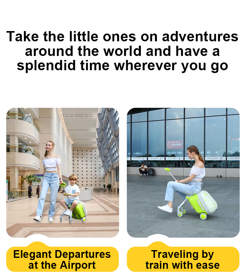CHARLES X Kids Ride-On Luggage, Fun Design for Family Trips, Air Travel ...