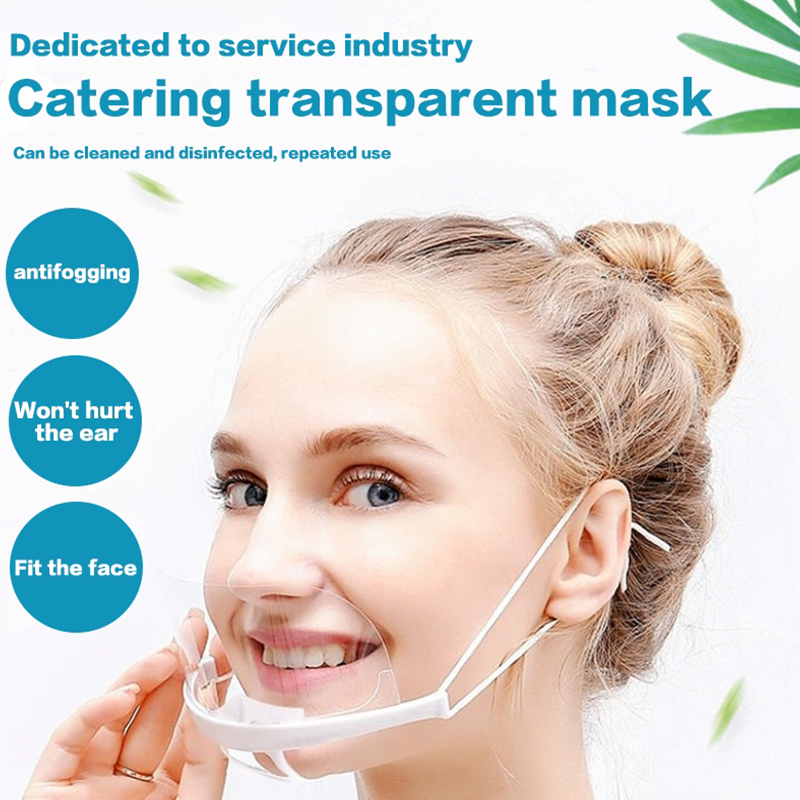 HOME 10Pcs Transparent Sanitary Mask Spit Guard Sanitary Kitchen Mask ...