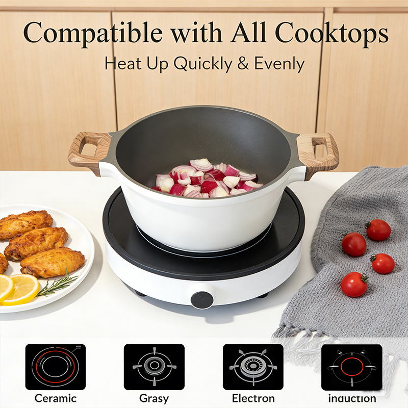 Gaoboos 2/3pcs Cookware Set Gold Star Coating Non Stick Frying Pan ...
