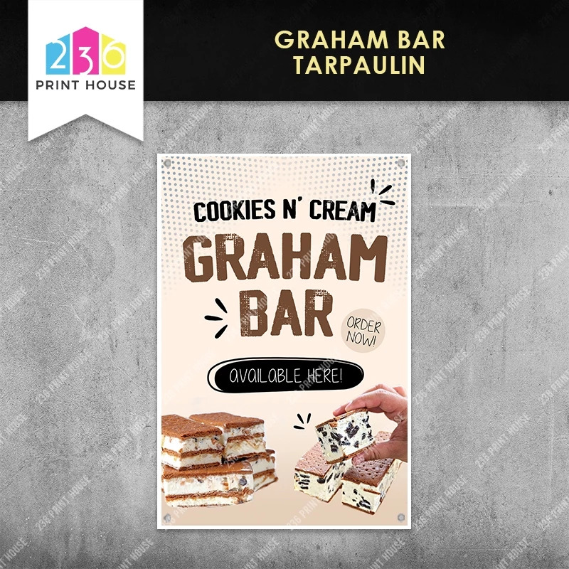 PORTRAIT GRAHAM BAR Tarpaulin Banner • Flavors: Classic • Mango ...