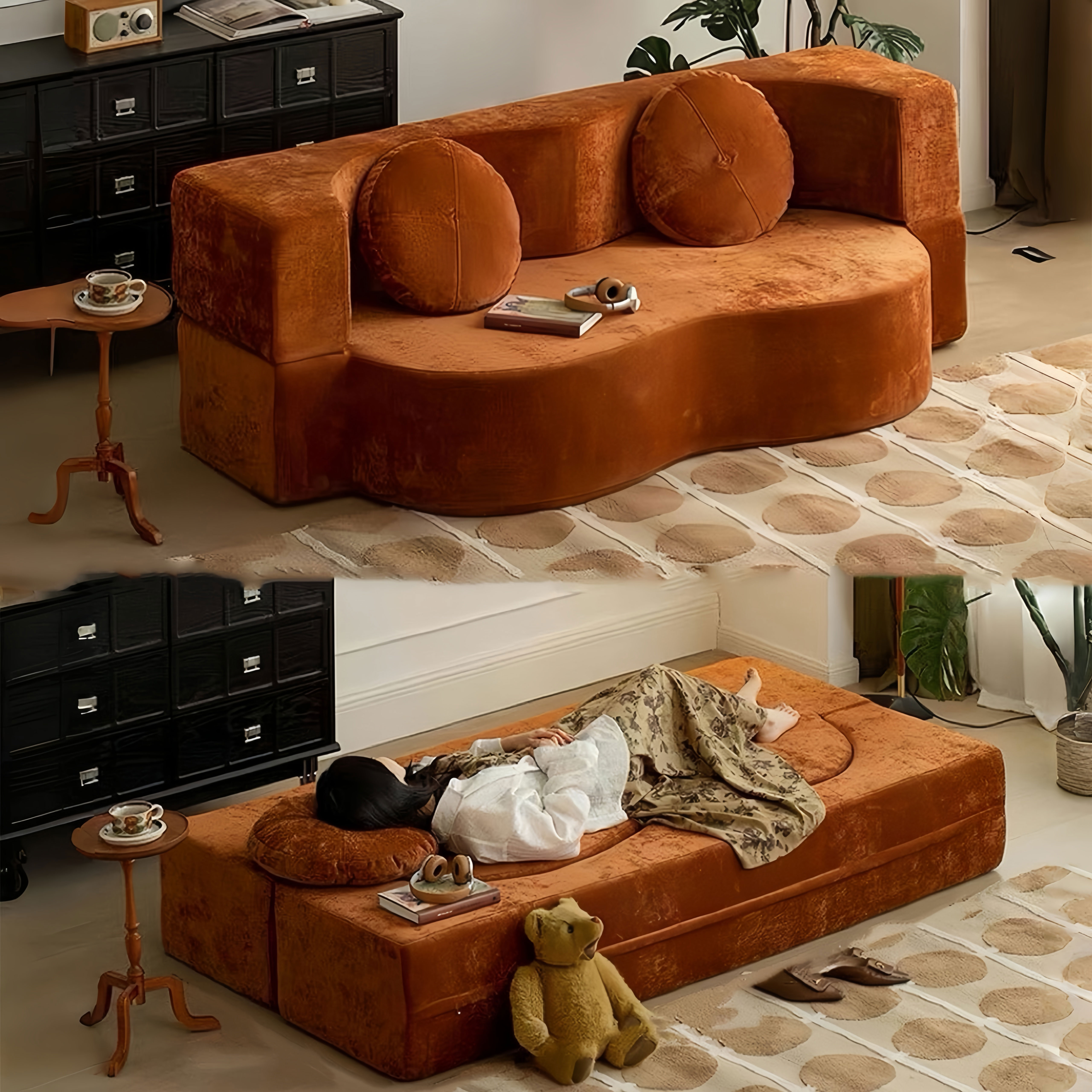 Four in one sofa bed, memory sponge, with detachable and washable sofa ...