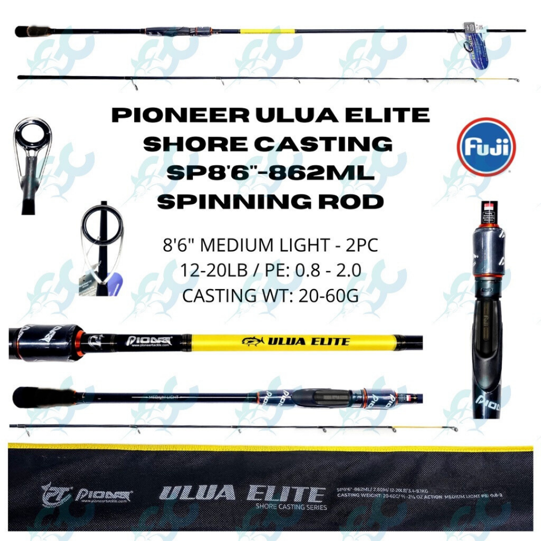 Pioneer ULUA ELITE Medium Light Shore Casting Series 862ML 8ft 6 inches ...