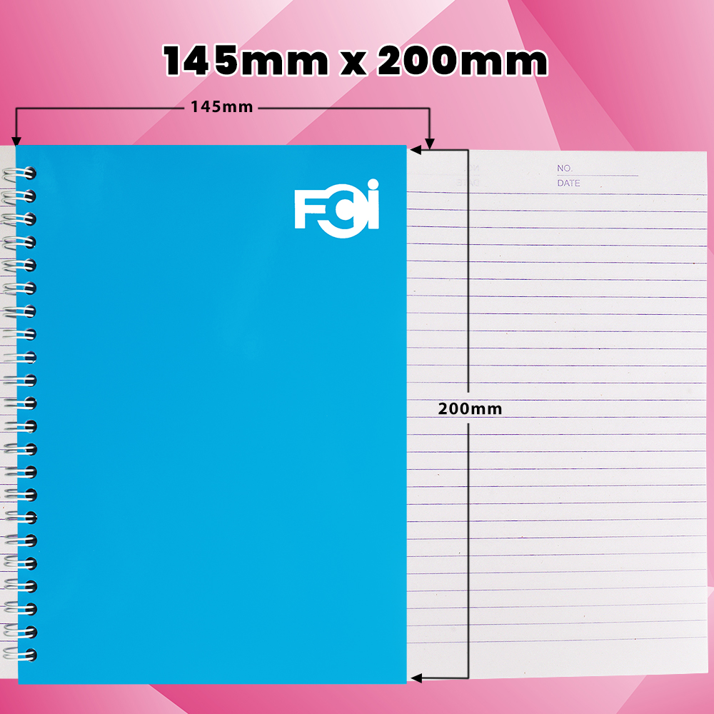 FCI Spiral Notebook Neon Assorted Colors 80 leaves x 10 pcs For ...