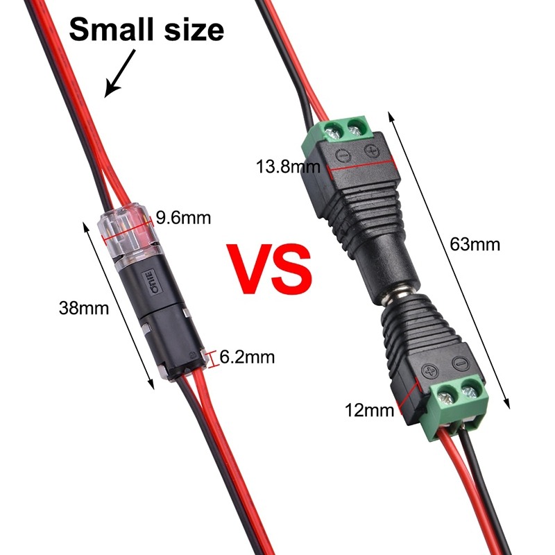 Waterproof Fast Plug Wire Connectors 2-Pin Solderless Electrical Snap ...