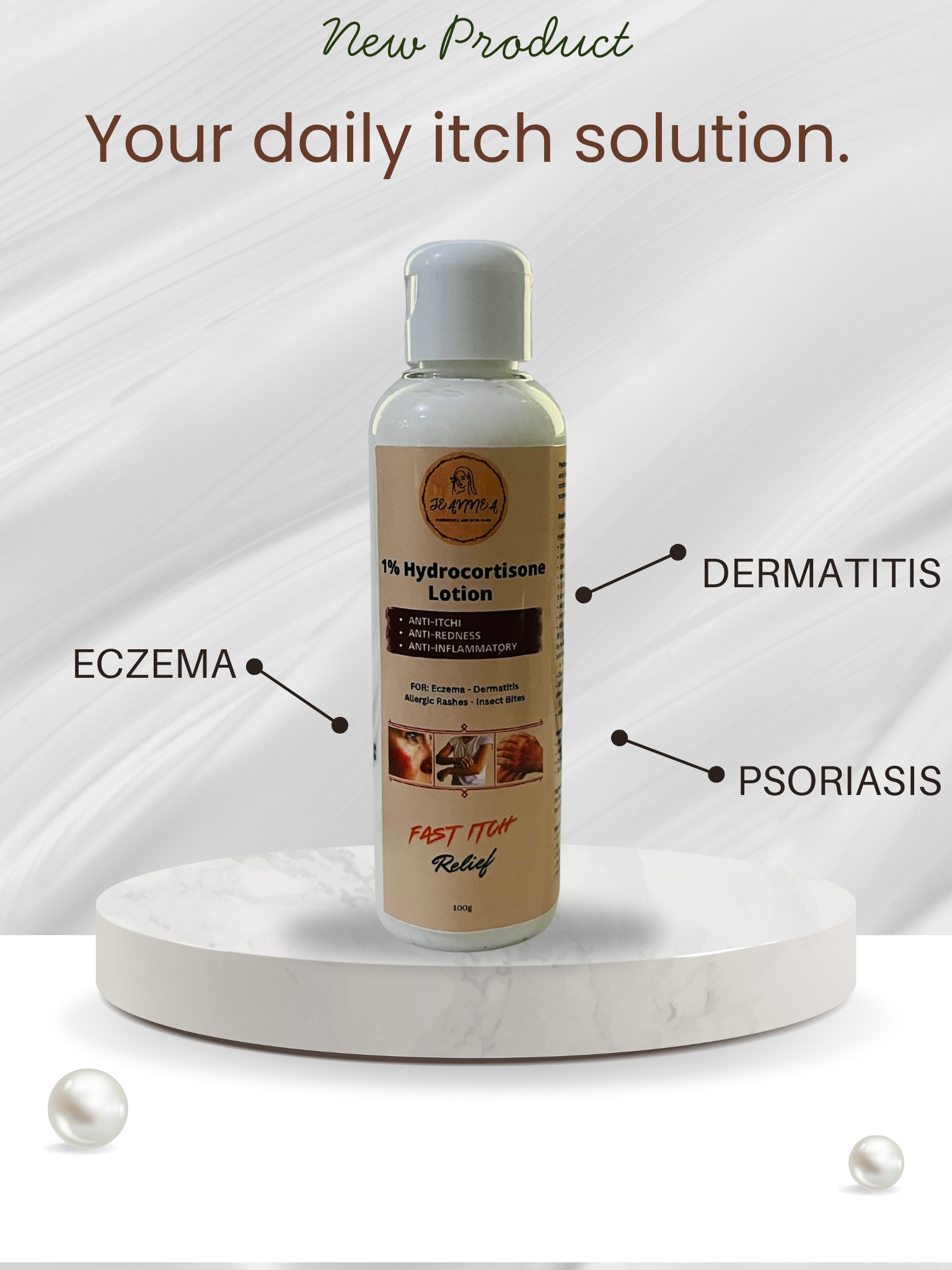 1% HYDROCORTISONE LOTION ANTI ITCHING ECZEMA DERMATITIS RASHES ...