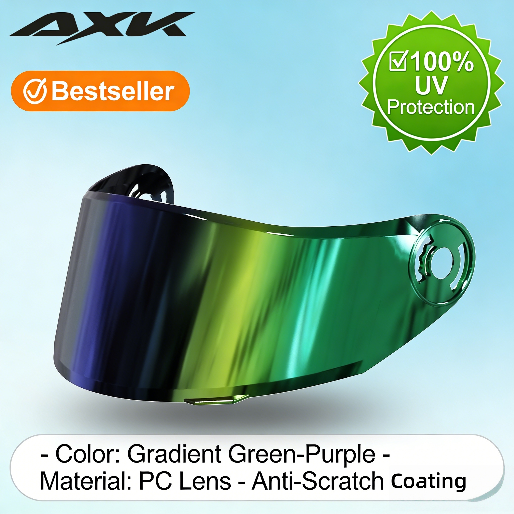 Tri-Color Visor for AXK 557/801/998 Half & Full Face Helmets | Shopee ...
