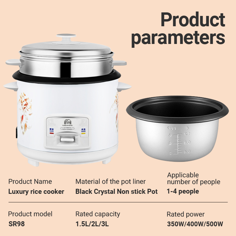 Mini Rice Cooker Multi-function 1.5L/2L/3L Non-stick Inner Electric ...