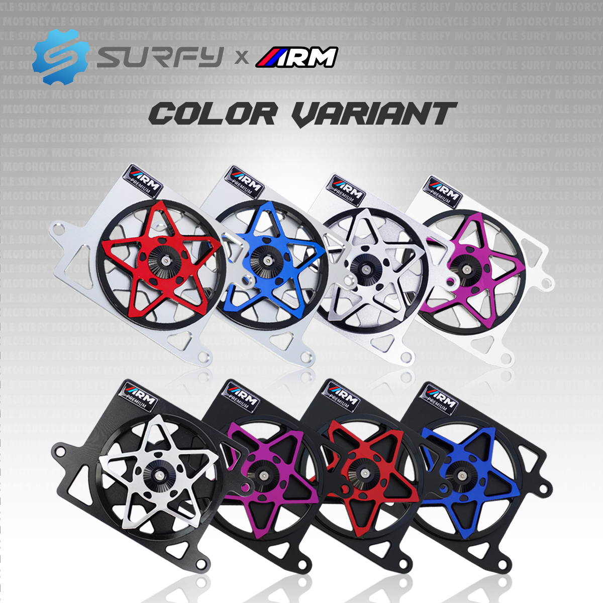 ARM Star Spinner Radiator Cover V3 Metallic Finish Design Full Alloy ...