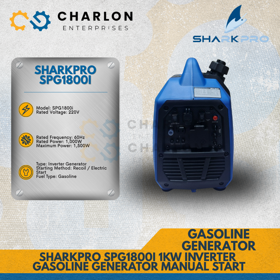 SPG-1800I SHARKPRO 1KW INVERTER GASOLINE GENERATOR | Shopee Philippines