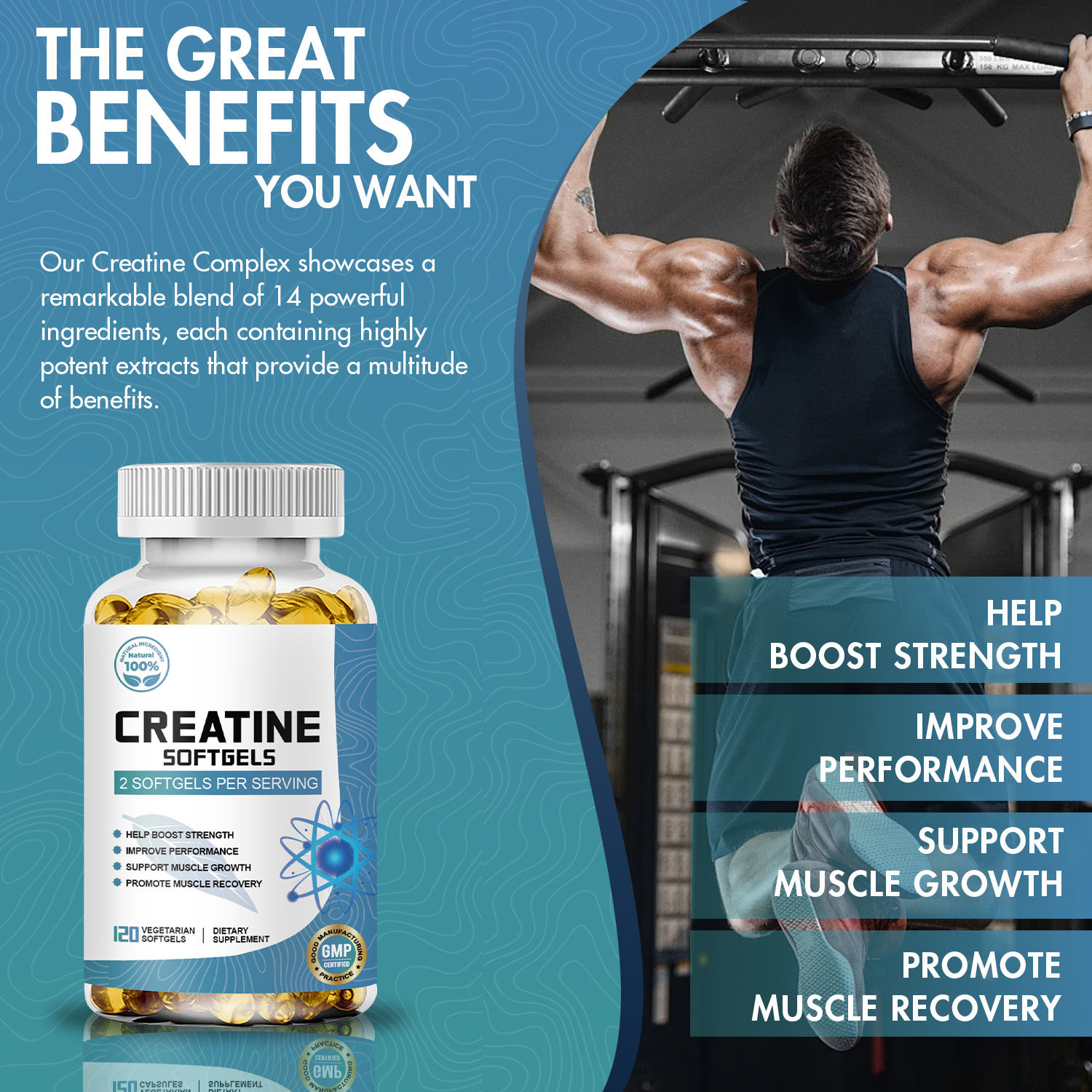 Original Creatine Capsule Pre Workout Creatine Monohydrate Promote ...