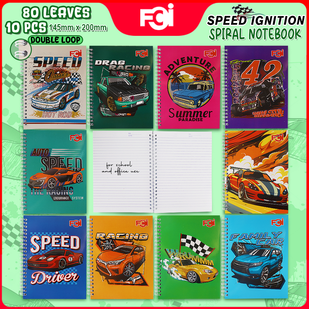 FCI Spiral Notebook (w/ SPRING) For High School and College Students ...
