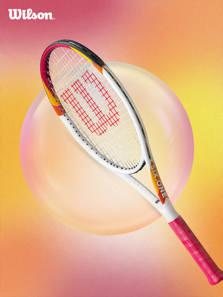 Beginner | Wilson SIX ONE Tennis Racket (Strung) Arm-friendly Training ...