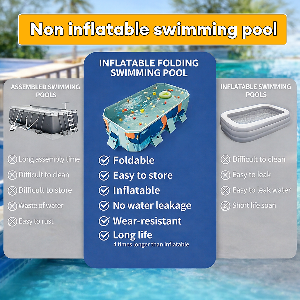 Non Inflatable Swimming Pool For Kids Adult Foldable Swimming pool big ...