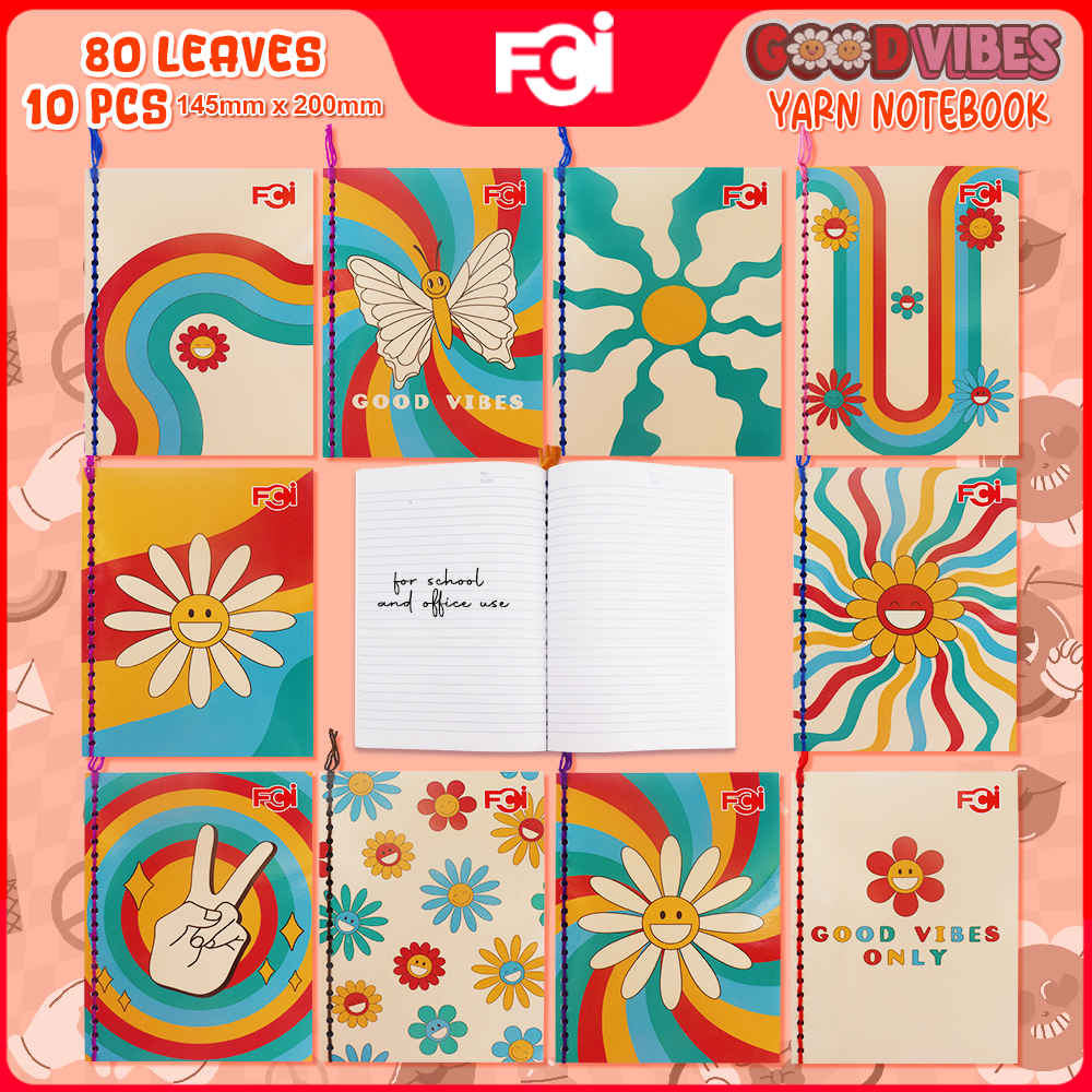 FCI YARN Notebook with New Assorted Design for Elem & HS Use 80's x ...