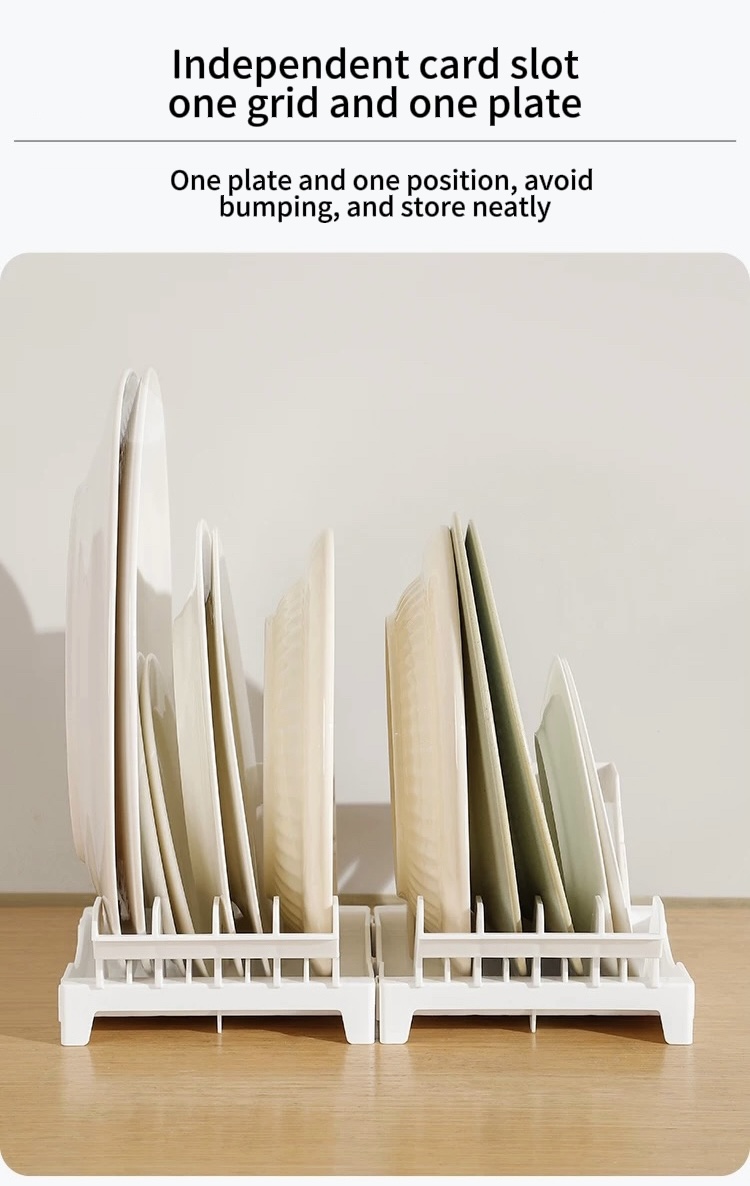 Classy Luxe Plate Organizer Rack Kitchen Organizer Countertop Plate ...