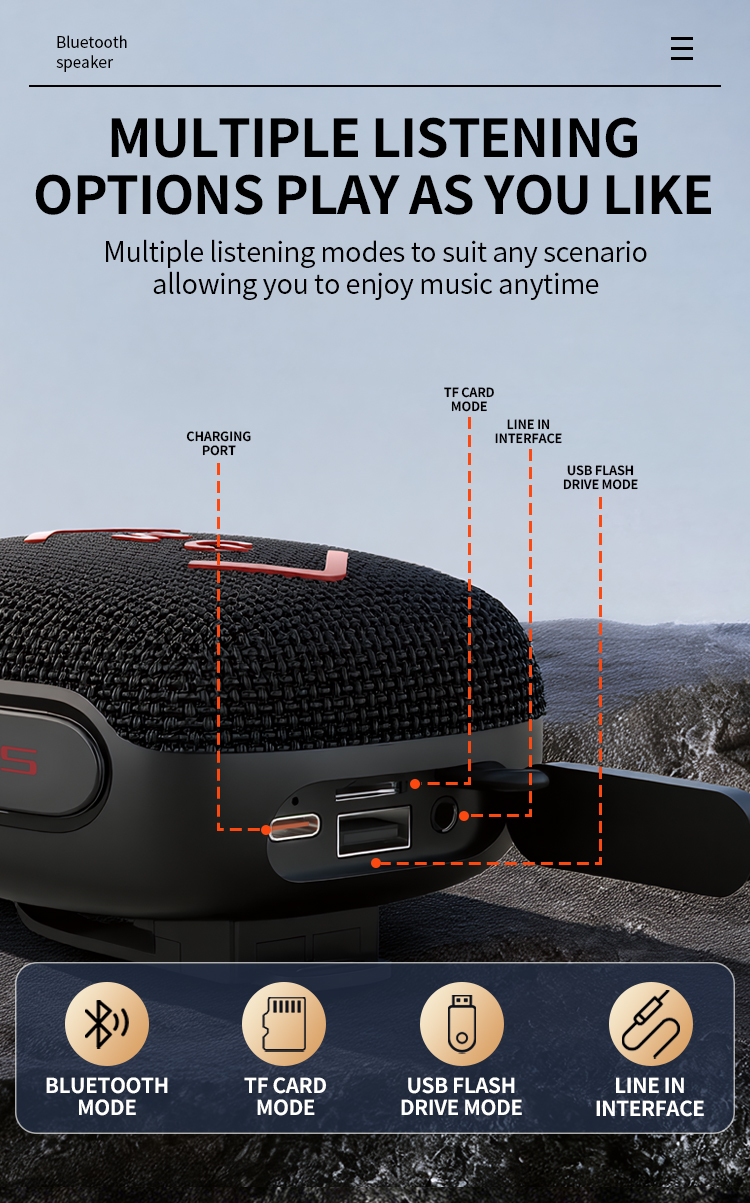 AVIDUS X01 Cycling Bluetooth Speaker IPX6 Waterproof Speaker TWS Hi-Fi ...
