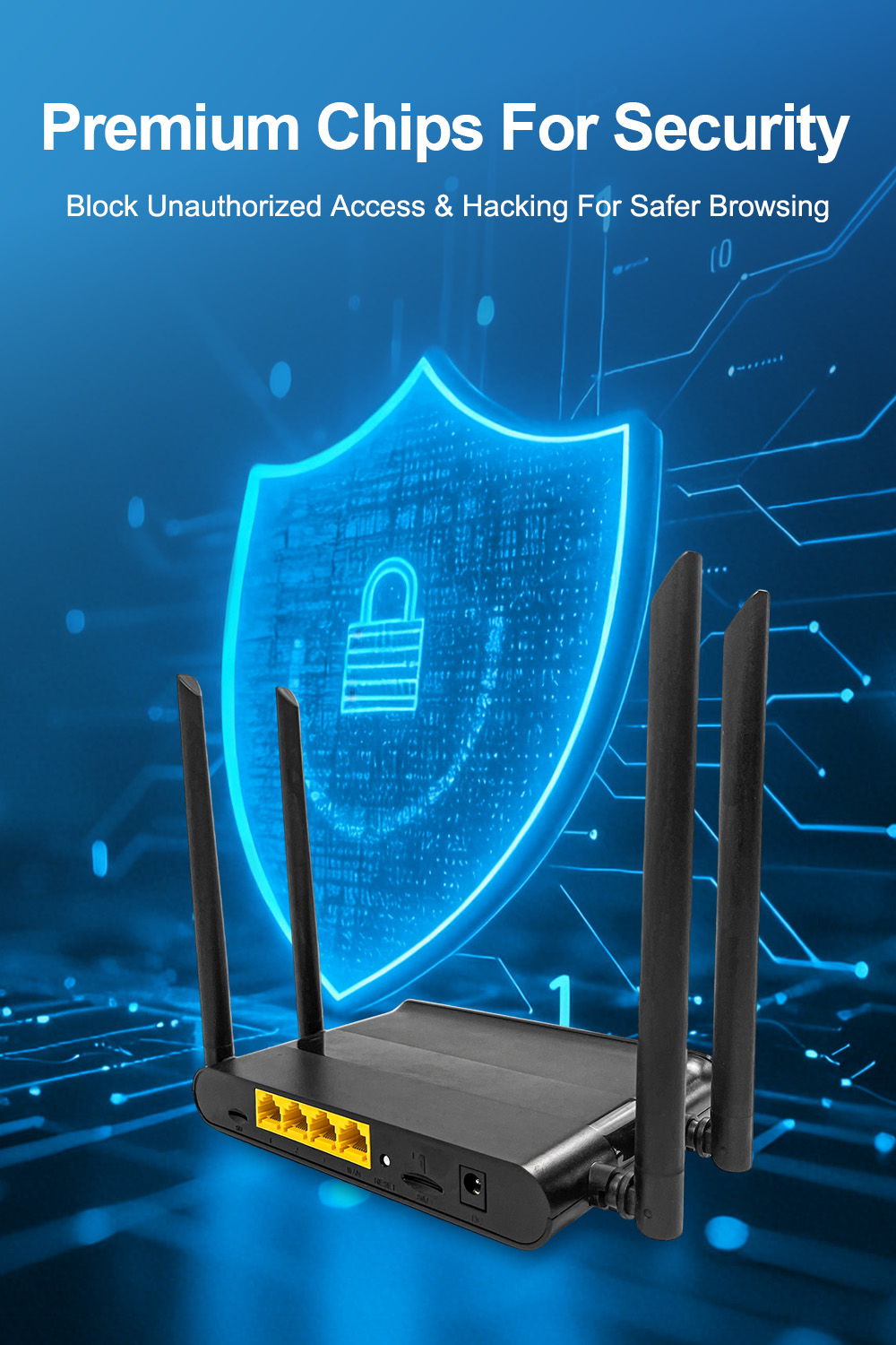 WORDFI WE5927-A 4G Wifi Router With Sim Slot 500Mbps 100M Lan Ports ...