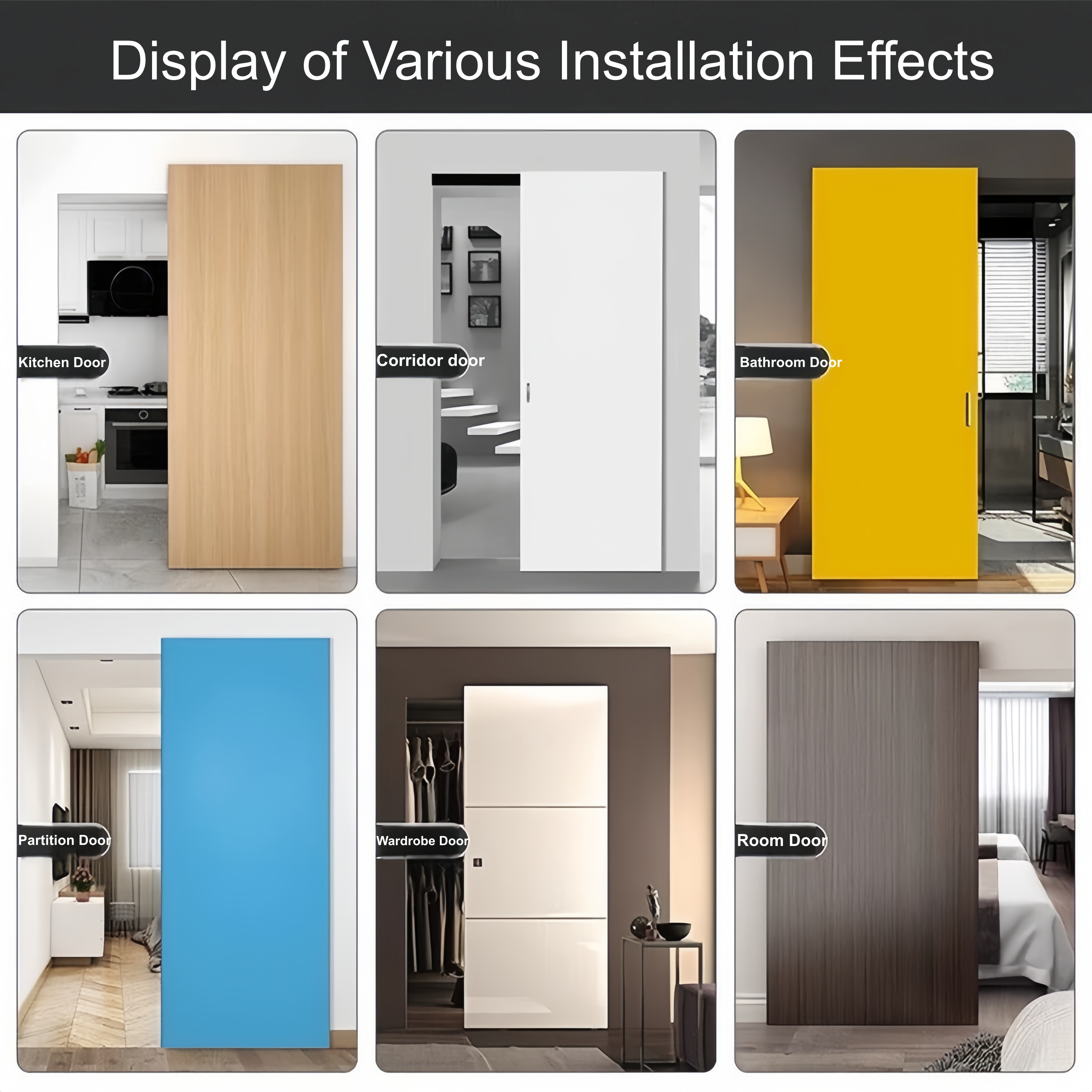 Invisible Ghost Door Sliding Mechanism Buffer Trackless for Bathroom ...