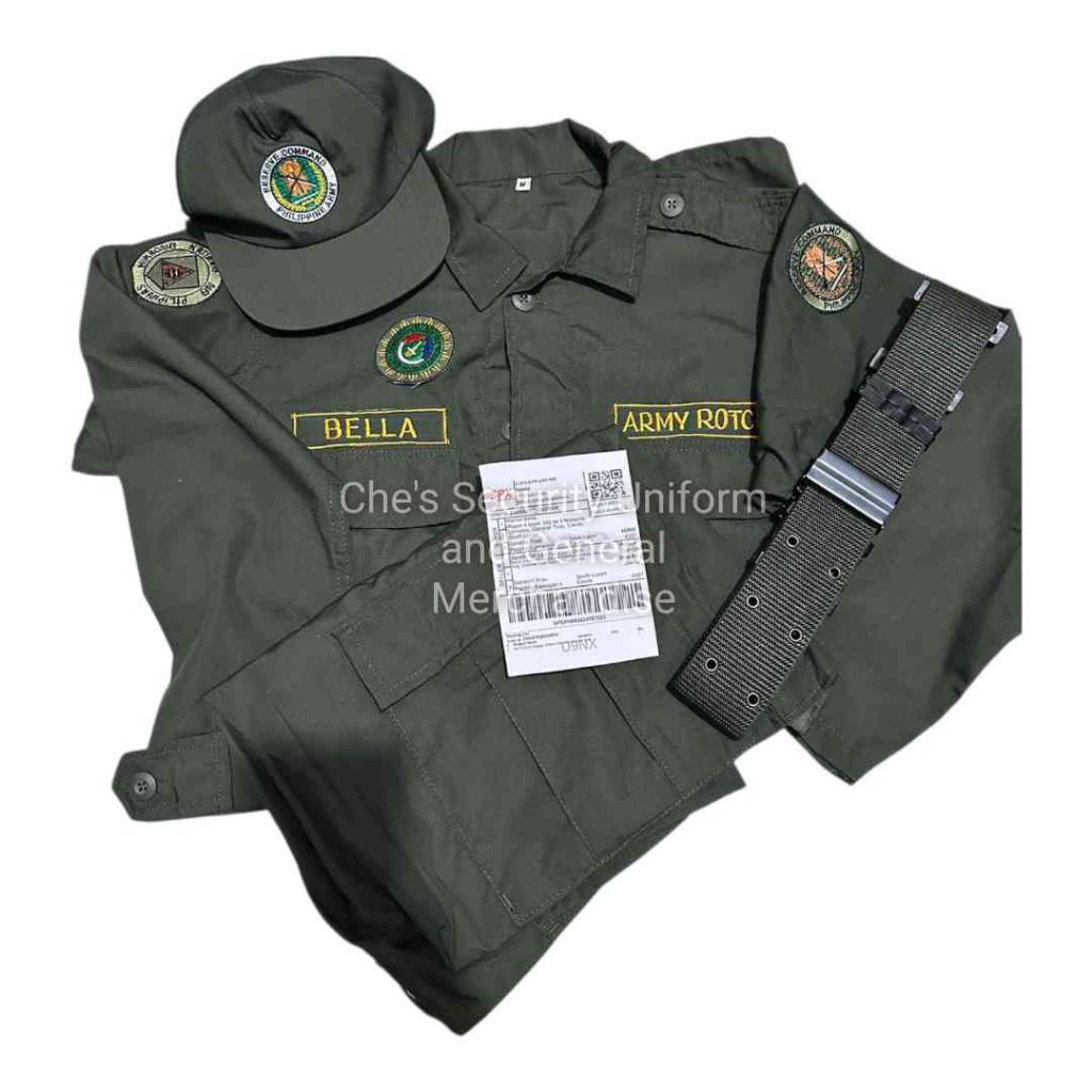 ROTC uniform with accessories and patches (name included) | Shopee ...