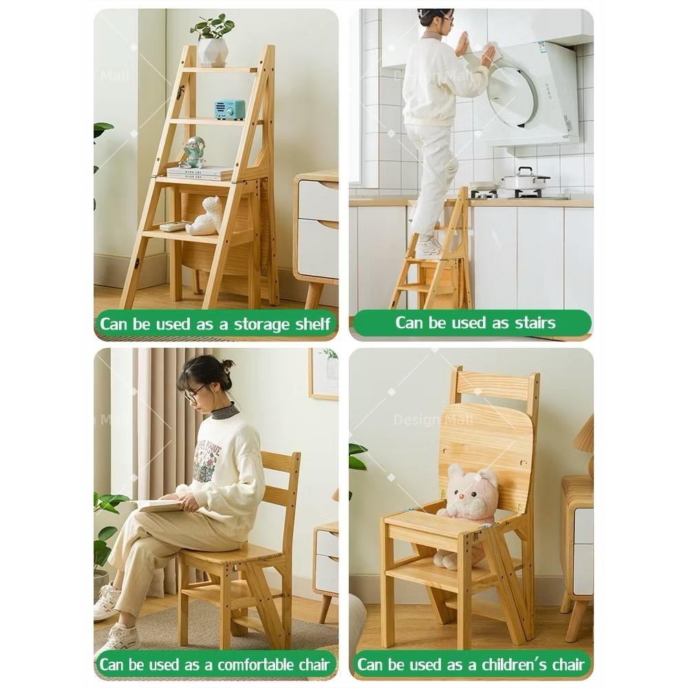 Multi-function Ladder Chair Convertible Folding Chair Dual-use Step ...