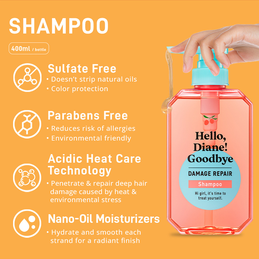 Hello, Diane! Goodbye Shampoo & Treatment (400 ML each) | Shopee ...