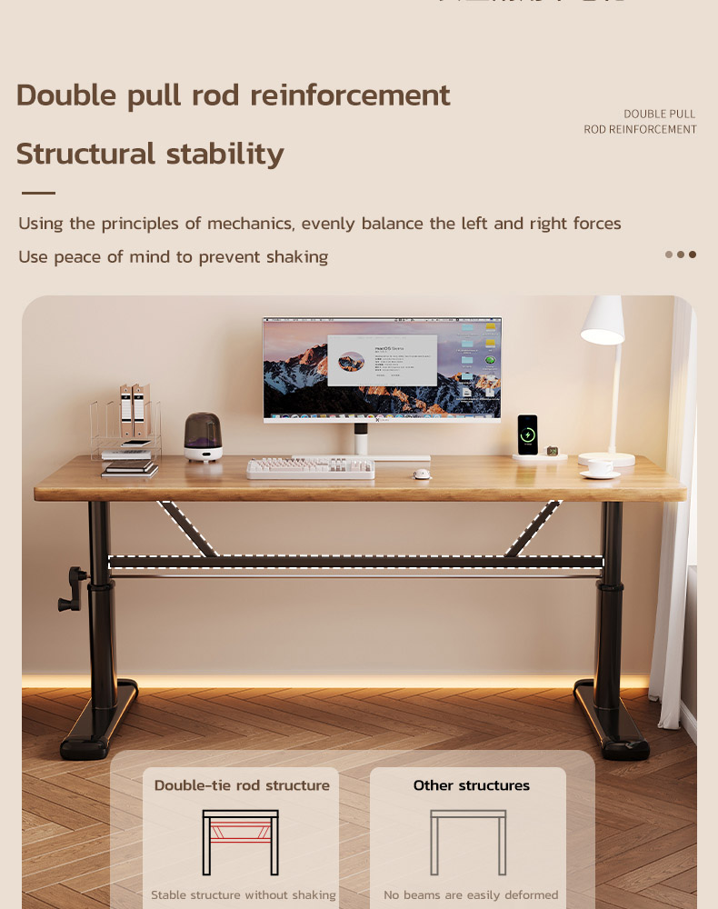 Hand-cranked Adjustable Lift Table - Multi-Purpose for Office Computer ...