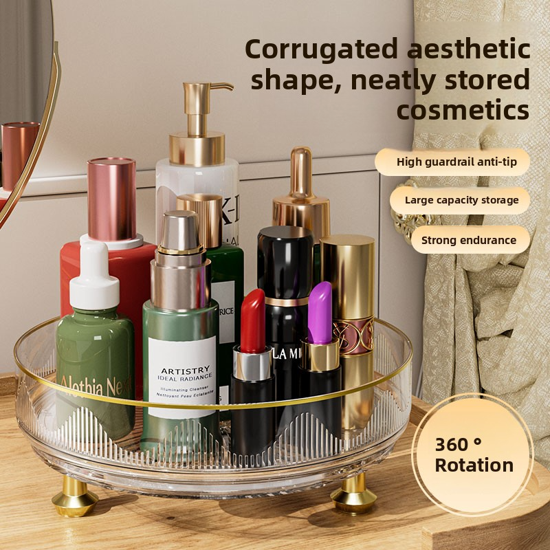 Afox 360° Rotating Storage Rack PET Material Cosmetic Perfume Box ...