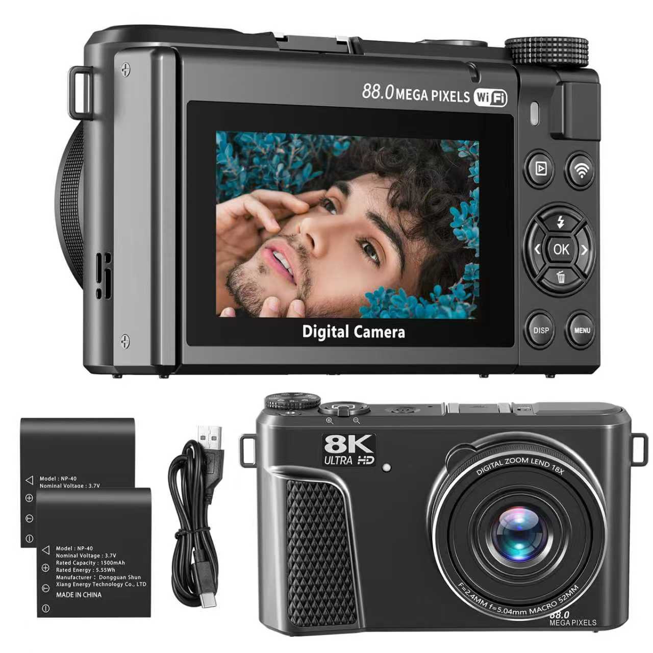 VETXI -30 8K photography digital camera - 88MP WiFi video recording ...