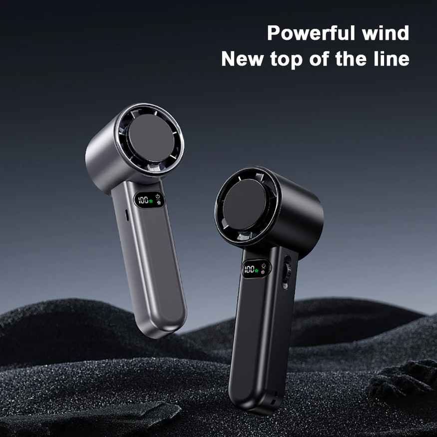 Handheld fan 4800mAh Strong wind turbine fan High-speed cooling fan 100 ...