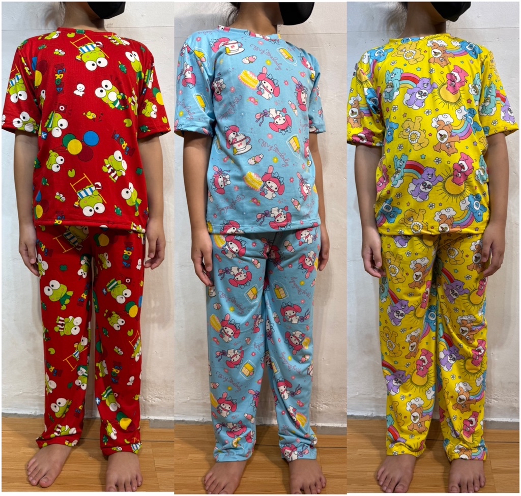 3PAIRS TERNO TSHIRT PAJAMA RANDOM DESIGN FOR BOY GIRL 1 to 12 yrs old ...