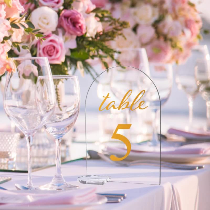 10 Pcs Clear Arch Acrylic Table Numbers Arch Arch Place Card For DIY ...